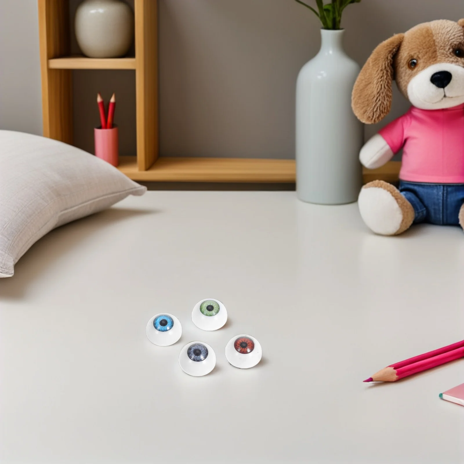 

40 Pcs Cartoon Eyeballs Eyes for Crafts DIY Accessories Crochet Animals Button Stuffed Convex Toy