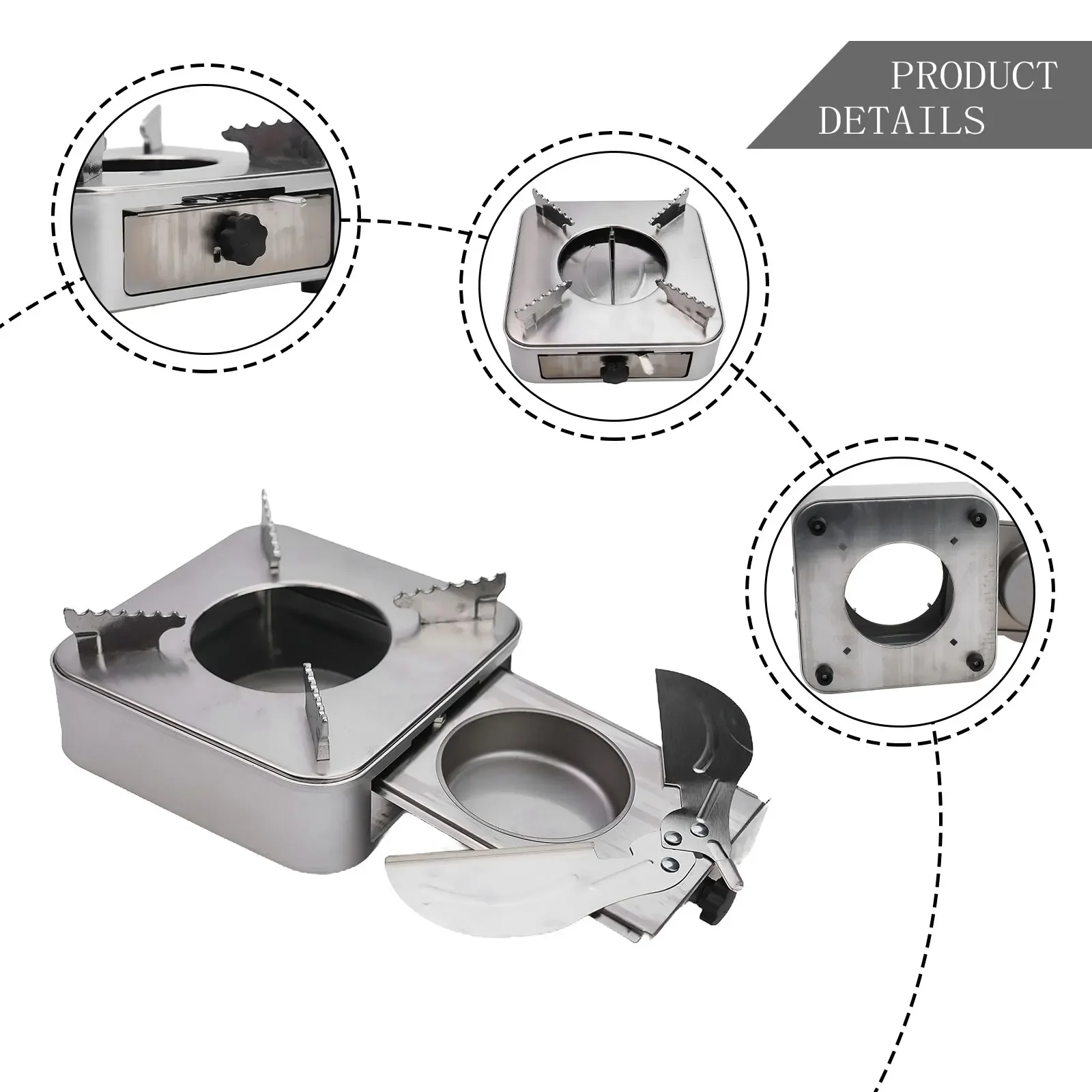 Stainless Steel Drawer Type Alcohol Stove Alcohol Furnace Outdoor Camping Stove Alcohol Stove Drawer Type 18 5 18 5 8 5cm