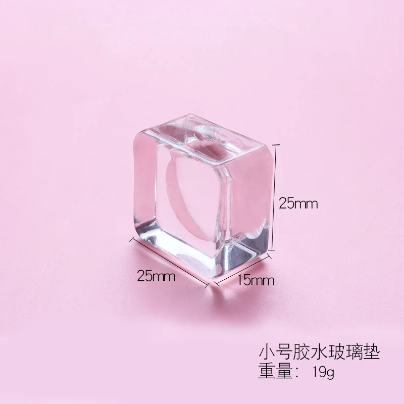 100Pcs Grafting Eyelash Tools Extend The Glue Pads Square Crystal Transparent Drip Tank Beautiful Eyelasses Makeup Glass Pads