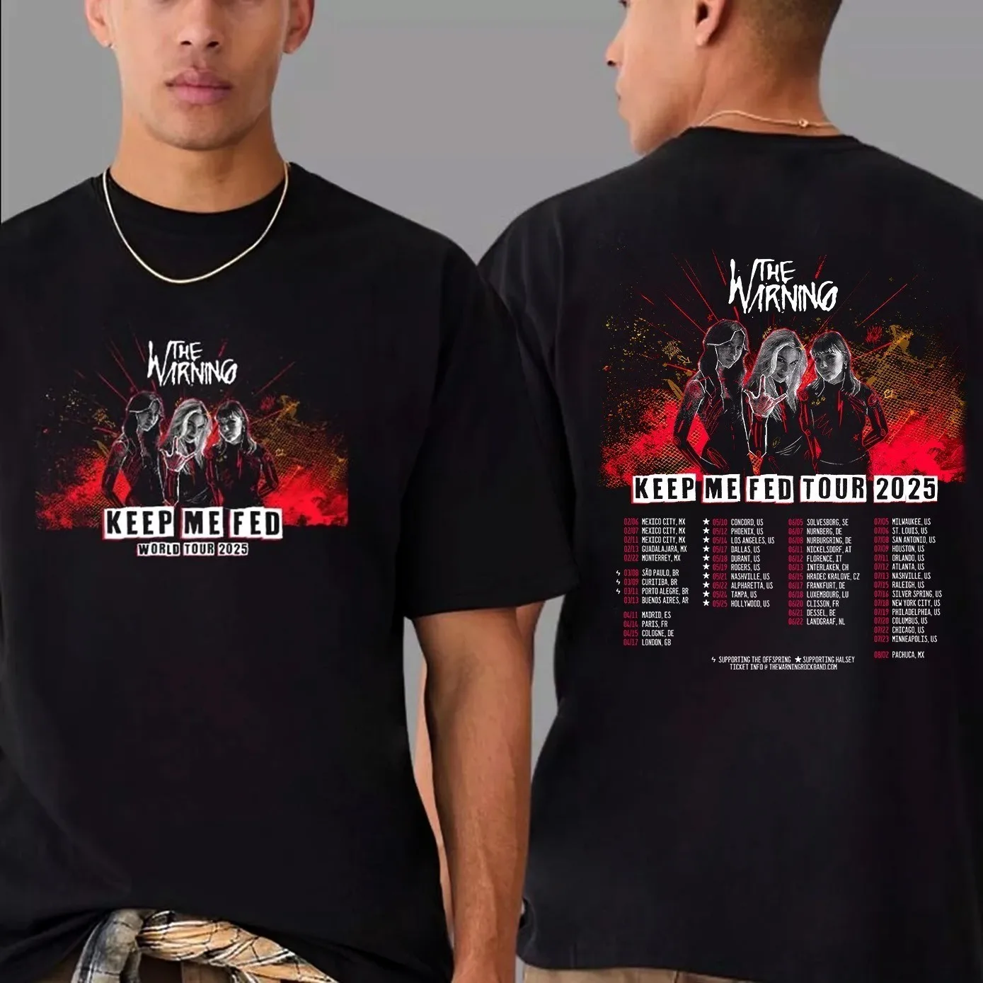 

SALE!!! The Warning Band All Tour Date 2025 All Size T-Shirt