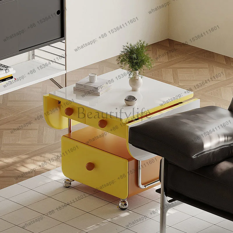 XX.Modern Unique Coffee Table Minimalist Aesthetic Standing Transform Simple Side Table Designer Clear Couchtisch Home Furniture
