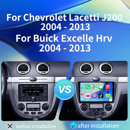 Imagen 2 del producto Android 15 para Chevrolet Lacetti J200 2004 - 2013 para Buick Excelle Hrv 2004 - 2013 Radio de coche reproductor de vídeo Multimedia navegación
