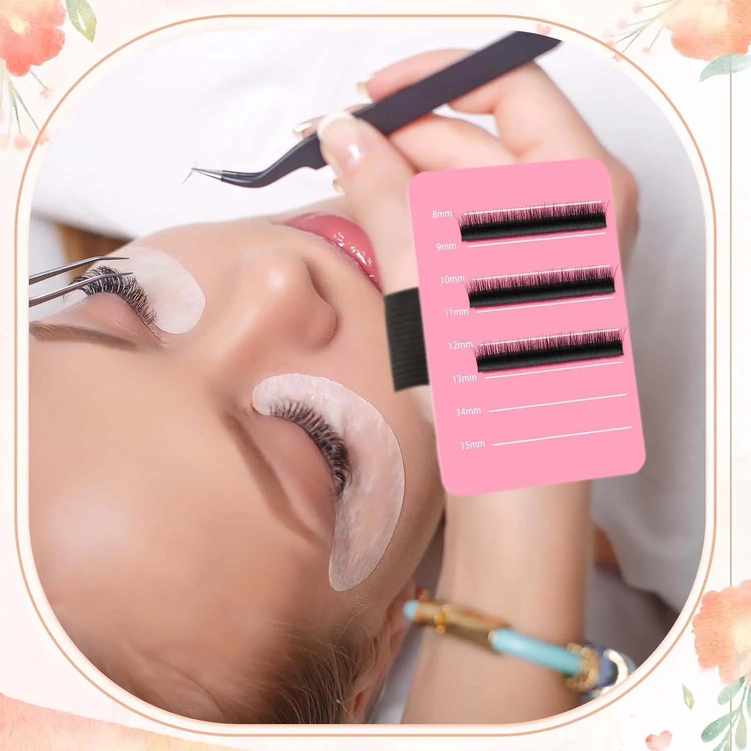 Lot de 2 supports ajustables pour extensions de cils, taille unique, avec plateau de poignet, outils pour techniciennes en cils, palette de salon, cadeau pour artiste