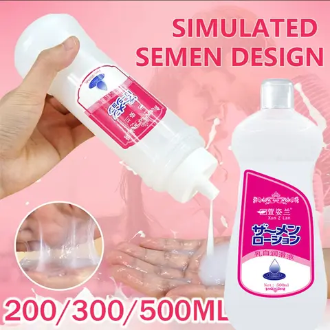 500Ml Lubricant for Sex,Water Based Sex Massage Oil for Couple Game,Milk-white Viscous Lube for Adults Vagina Anal Goods Sex Toy