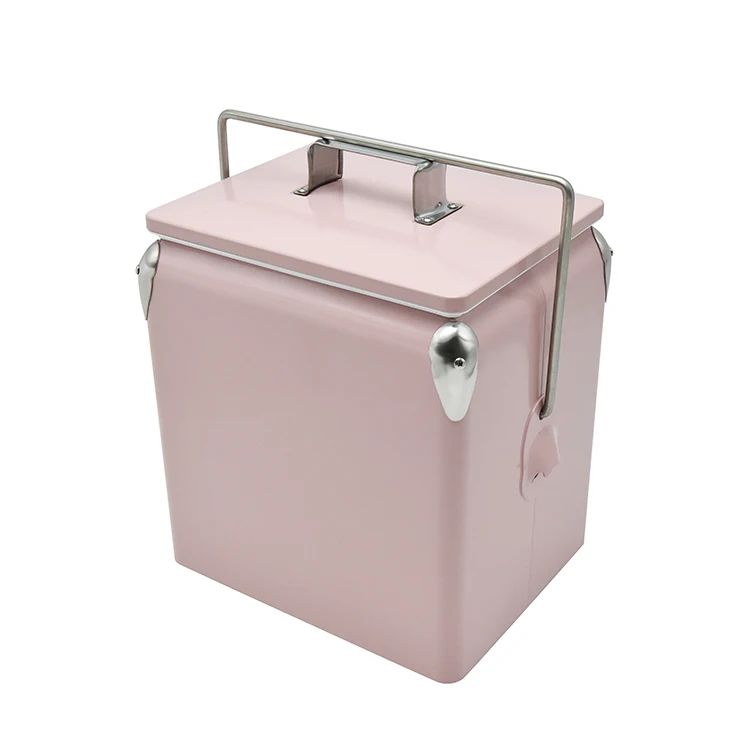 Wine Cooler 13L Cooler Box Vintage Cooler Bag Ice Metal Box Promotional Gift Wine Fridge For Caravan,Camper Accessories