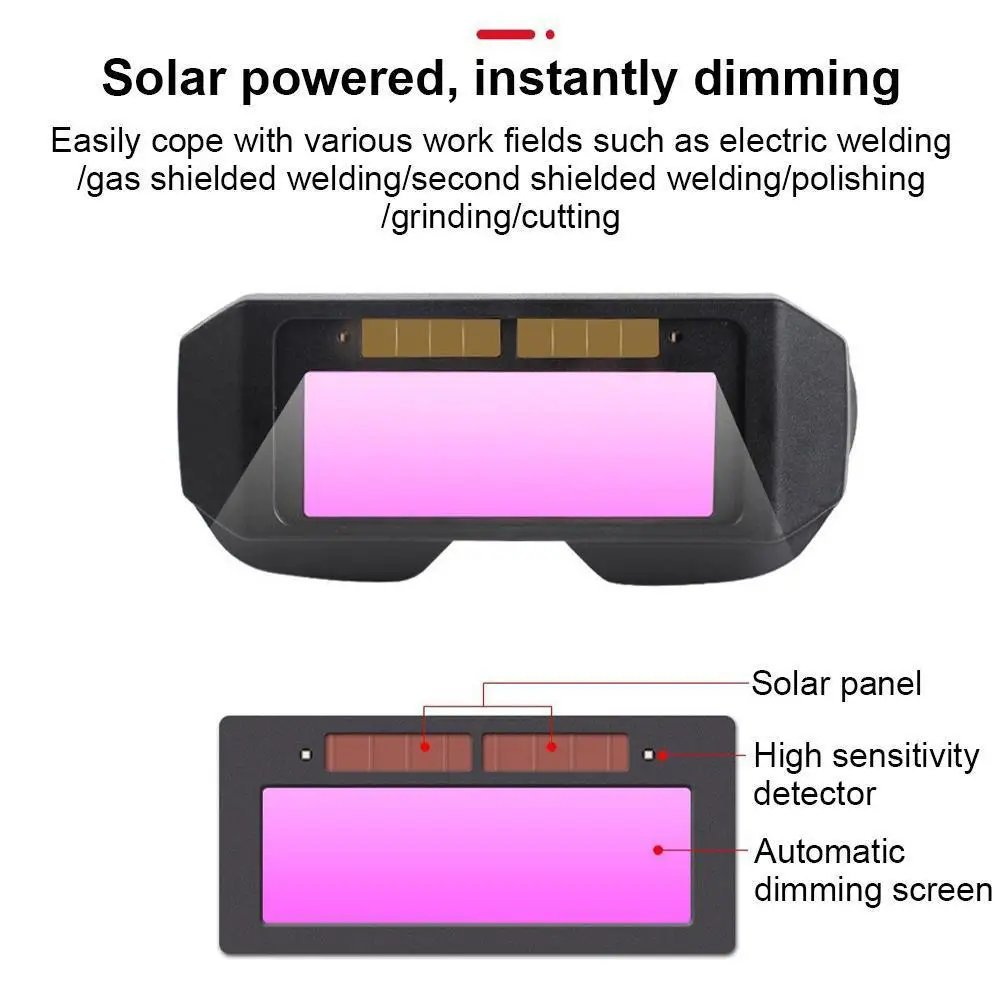1pcs Auto Darkening Welding Goggles True Color Lens Anti-Glare Protection Glasses Electric Welding Tools Accessories view 5