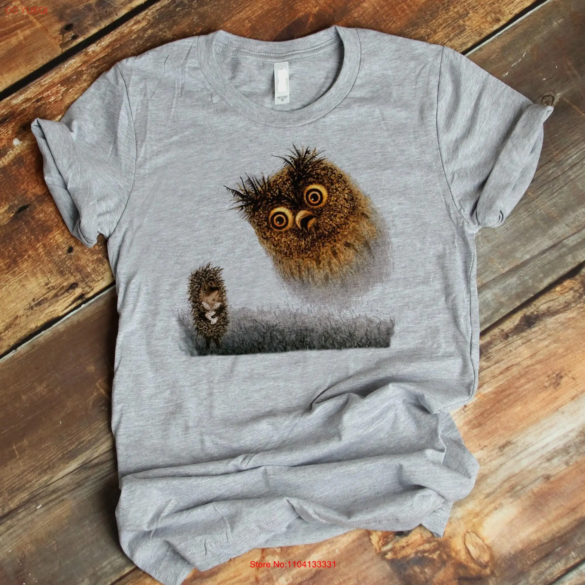 الرسوم المتحركة مستوحاة من Yizhik-Soviet تي شيرت ، القنفذ في الضباب ، تي شيرتات ، Sojuzmultfilm ، لطيف #1