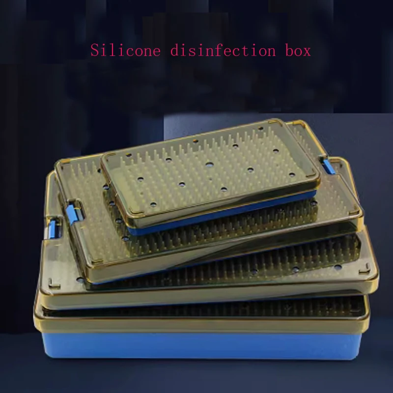 Silicone Disinfection Box Microscopic Instruments Ophthalmic Surgery Disinfection Box High Temperature and High Pressure Resista