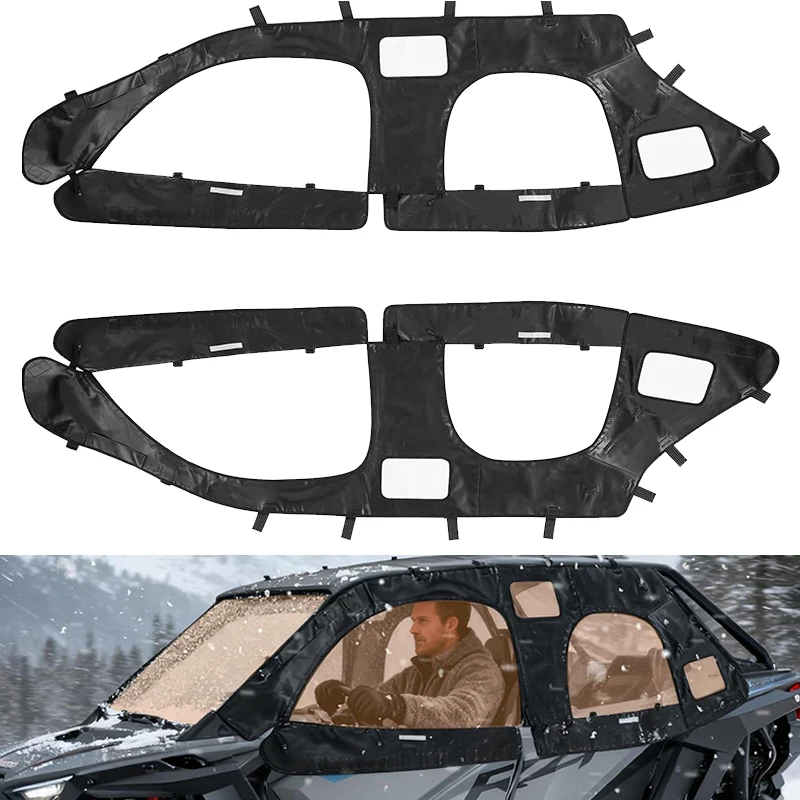 Puertas superiores de la cabina para Polaris RZR PRO compatibles con espejos laterales y parabrisas delantero para RZR PRO XP 4 y RZR Turbo R 4 2022-2024
