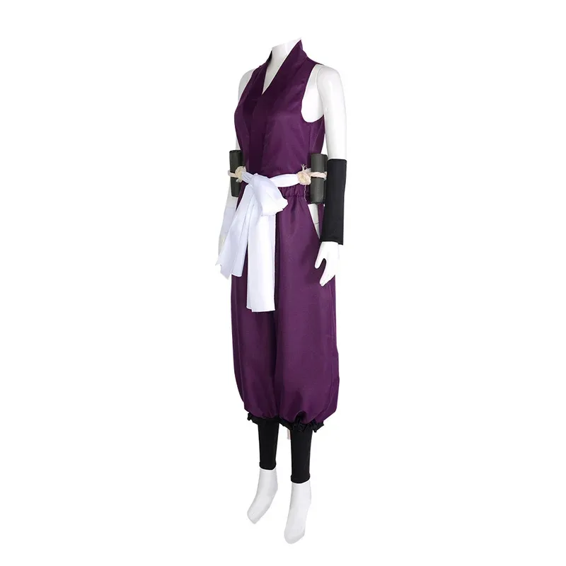 Kostum Cosplay Anime Jigokuraku Yukudha Kunoichi Hello's Seven Fox Sumire Seragam Ungu Wig Pesta Halloween Set Lengkap Wanita;2