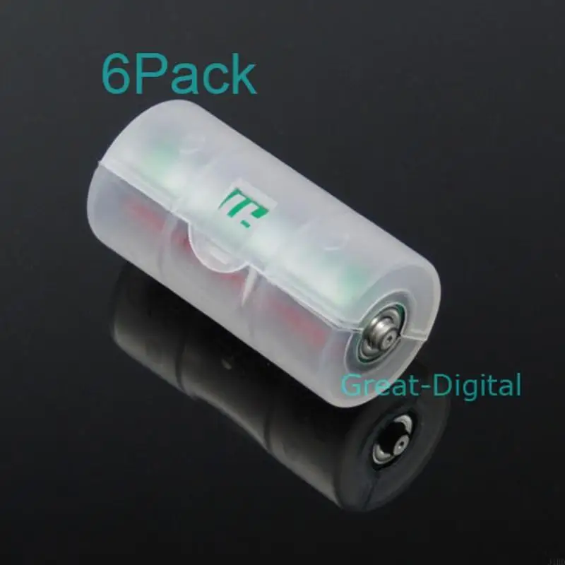 J1HD 2x AA to C Size Battery Converter Adaptor Adapter for Case