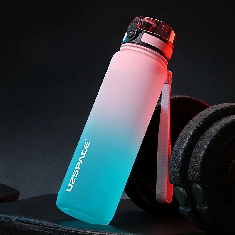 Uzspace Large Capacity Sports Water Bottle High Temperature Resistant Portable Summer New Model High Aesthetic Value Student Cup