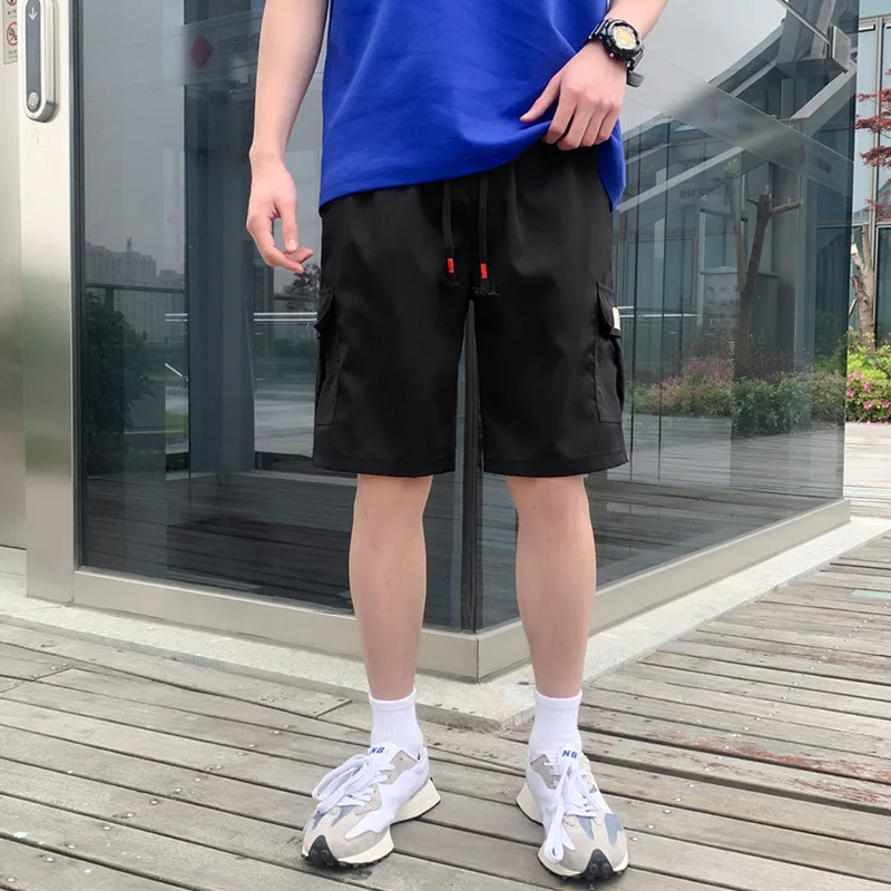 Summer Men's Cargo Shorts Quick Dry Lightweight Casual Loose Fit 5-Point Mid-Length Activewear Outdoor Sports