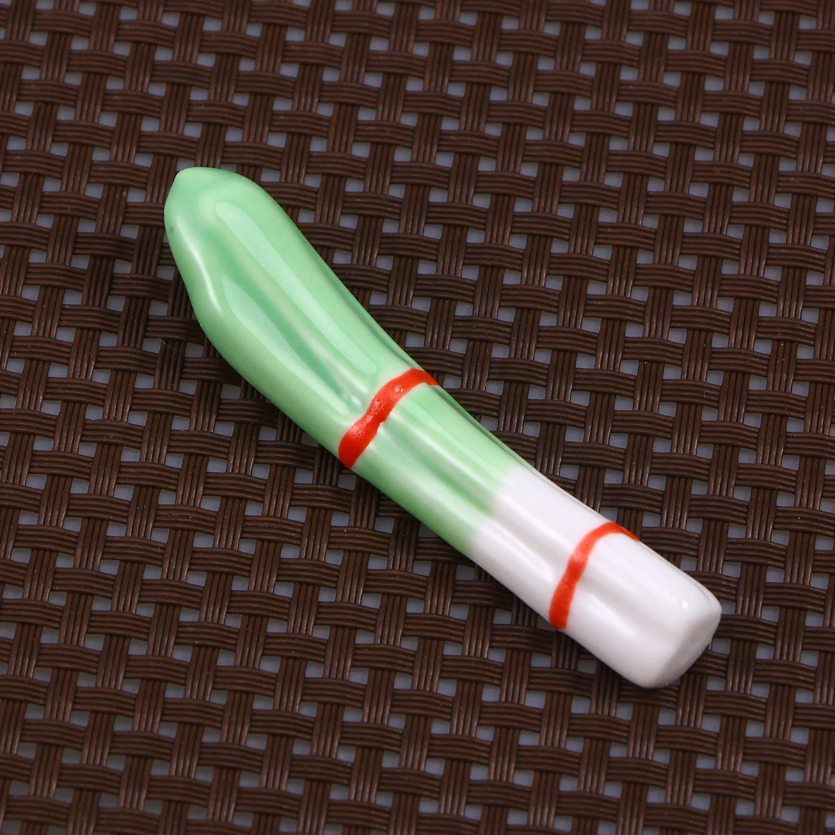 Precioso soporte de descanso para palillos de cebolla verde, soporte para almohada con forma de vegetales para cuchara, tenedor, vajilla de estilo japonés