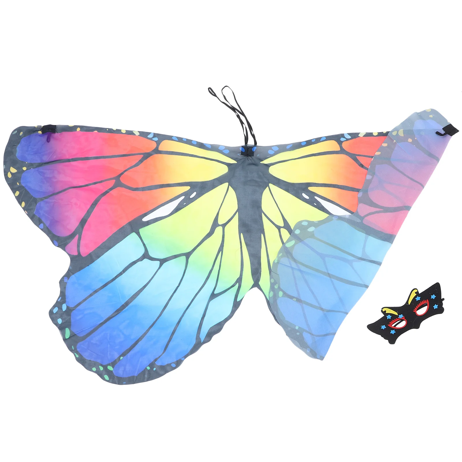 1Set Children Butterflies Wing Cape Costume Shawl Cosplay Supplies Halloween Party Fairy Dress Up Wings for Kids Festival