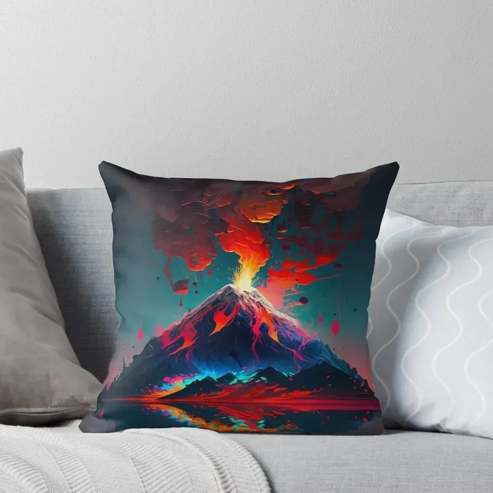 

volcano Throw Pillow Decorative Cushion Plaid Sofa Custom Cushion Sofas Covers pillow
