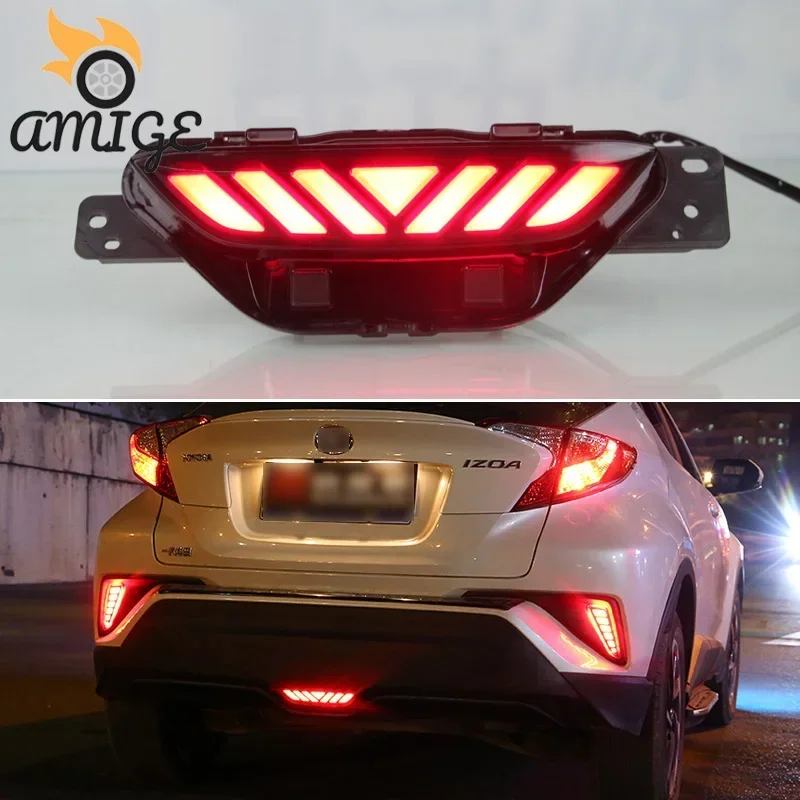 

AMIGE Car LED Tail Lights For Toyota C-HR CHR 2016 2017 2018 2019 Rear Fog Lamp Brake Reflector Signal Reverse Taillight