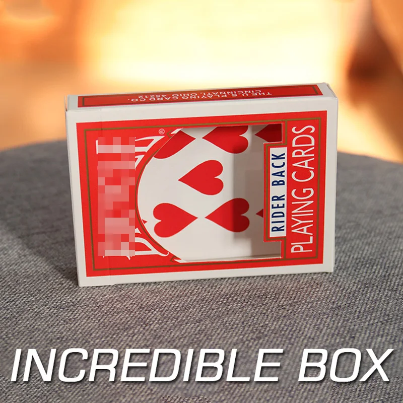 

Incredible Box Magic Tricks Magician Close Up Street Illusion Gimmicks Mentalism Props Card Appearing From Empty Box Poker Magia