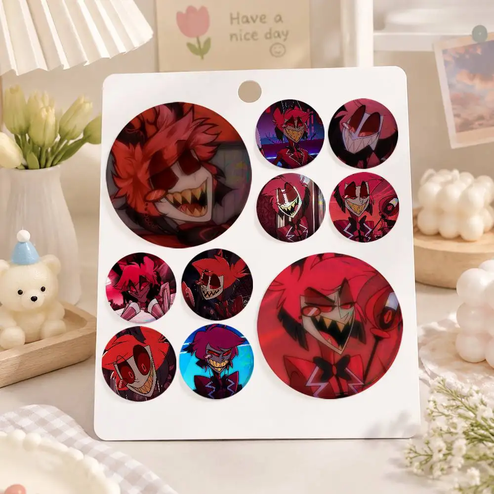 A-A-Alastor-R Round Snap-in Brooches Rock Band Lapel Pins Badges Fan Collection Accessories Jewelry Handmade Gifts