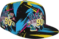 Funny Retro 80s 90s Baseball Cap Trucker Hat Adjustable Unisex Memphis Snapback Cap for Men Women