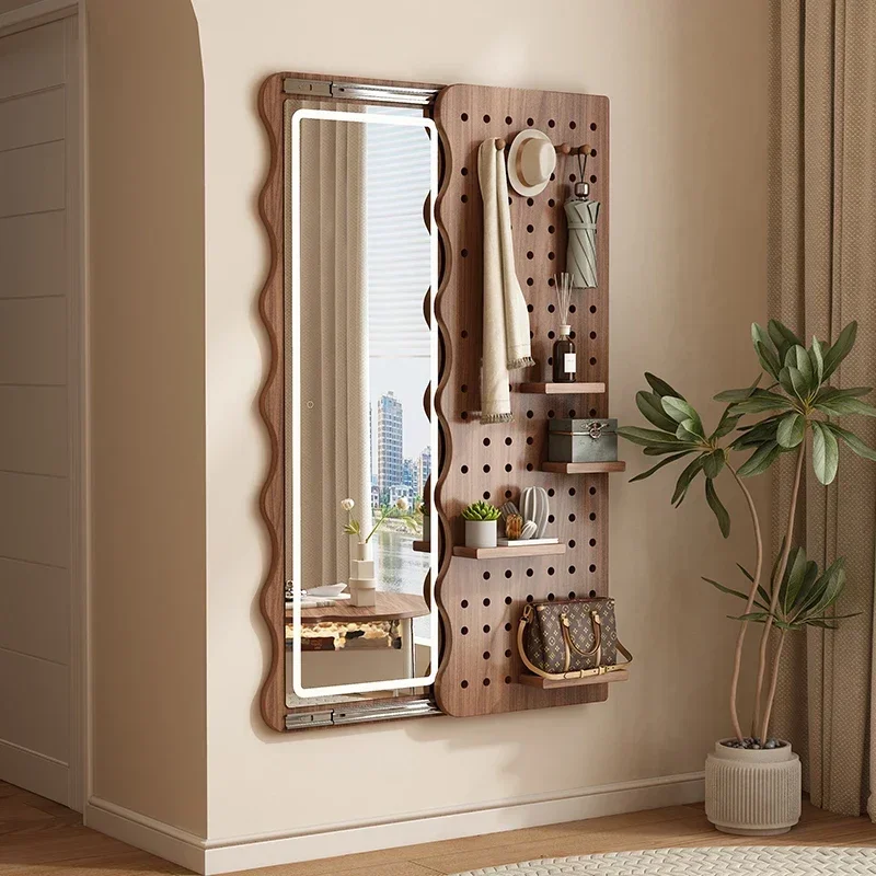 

A Household hidden full-body full-length mirror push-pull mural hidden living room bedroom solid wood decorative painting mirror
