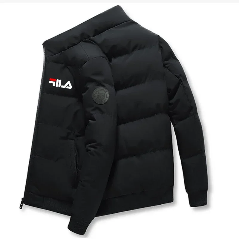 2026 Fashion Autumn and Winter Short Men's Thick Warm Coat, Outdoor Windproof New Zipper Printed Men's Casual Jacket M-5XL Parka