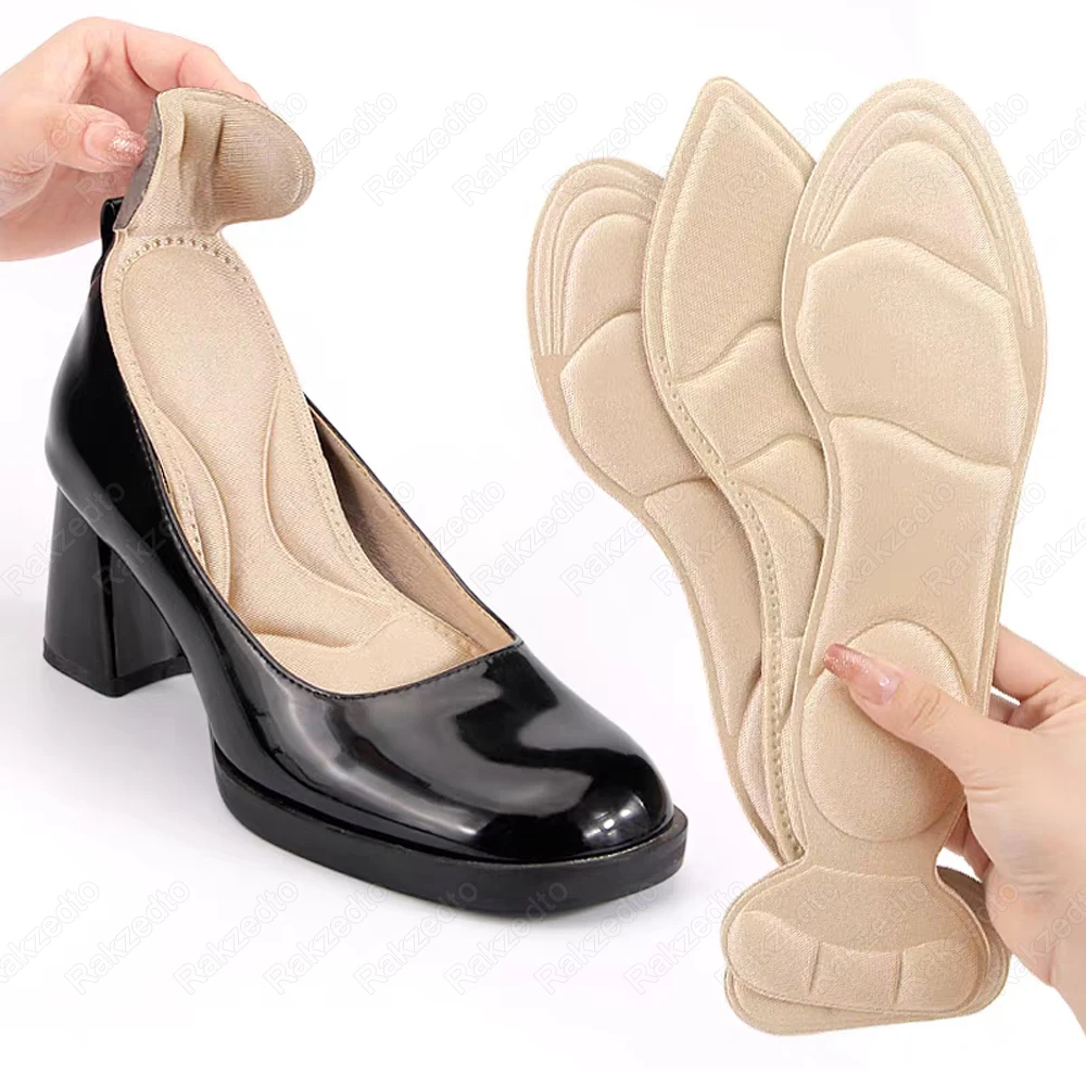 

2Pairs Memory Foam Shoe Insoles for Woman High Heels Long Time Standing Pain Relief Plantar Fasciitis Foot Support Shoe Pads