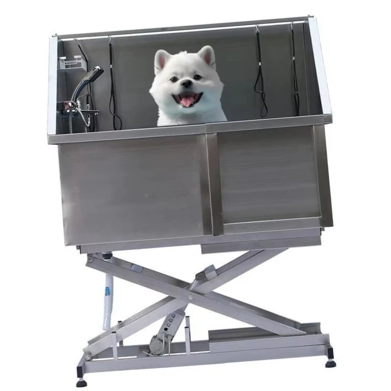 

Stainless Steel Electric Lifting Bathtub Medium Large cat Dog Cleaning Beauty Bath Accessories Complete Adjustable Height