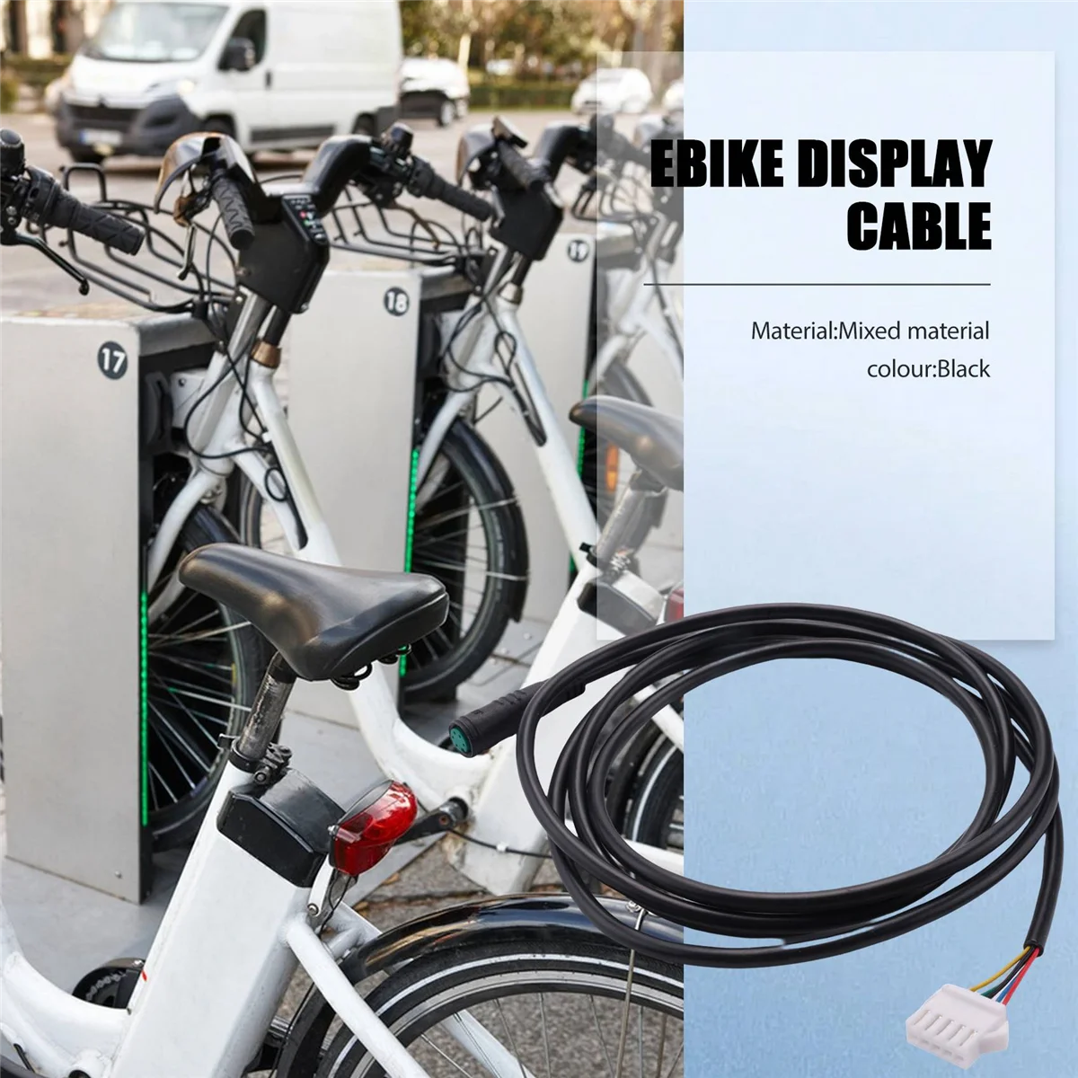 DSAO Ebike bicicleta KT controlador pantalla de 5 pines Cable de conversión impermeable para Kit de conversión de bicicleta eléctrica