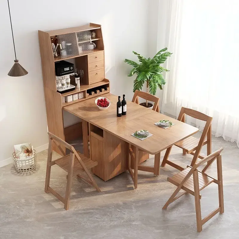 Side Cabinet, Dining Table, One Table And Four Chairs Combined Into One, Foldable Invisible Mobile Small Apartment, Multi-functi