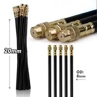 5Pcs Free Bending Yellow Copper Mist Nozzle 20mm Straight Push Lock Joint Garden Watering Humidification Sprayer