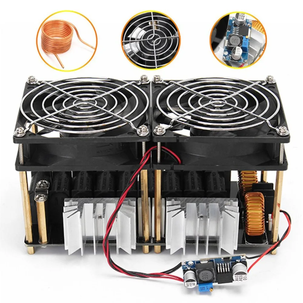 

12V-48V Induction Heater Induction Heating Machine PCB Board Module Flyback Driver Heater Cooling Fan
