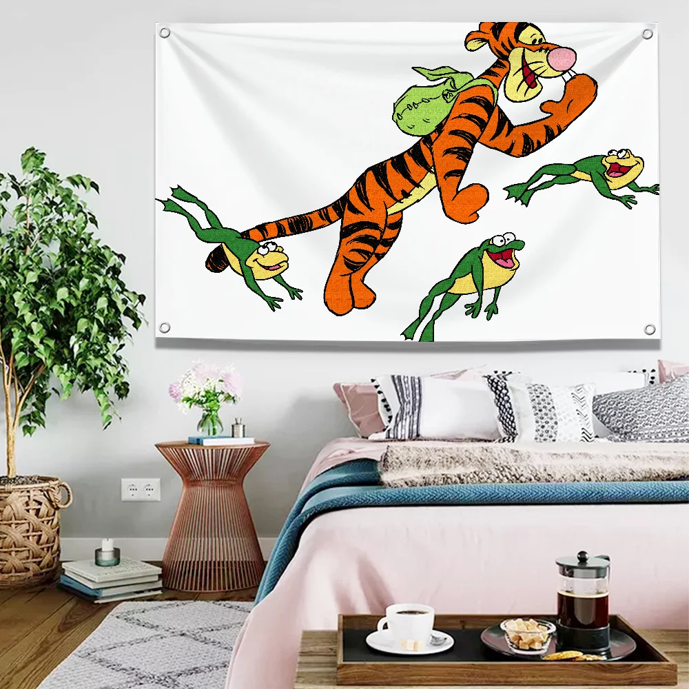 Tigger Disney Anime Flag Pole Trump Flag 2024 Cccm 8 Line Poland Home Garden Boxing Halloween Decoration Outdoor Decorations