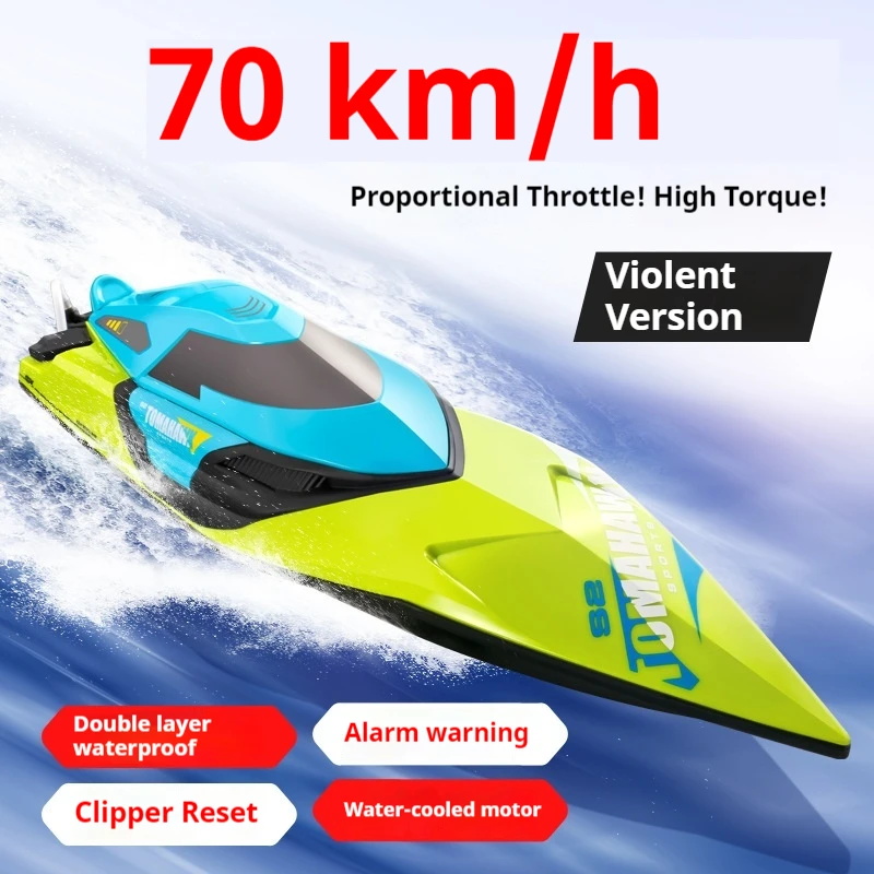 S2 rc barco de alta velocidade 70 km/h cavalos de potência lancha elétrica dupla vedação à prova dwaterproof água-resfriado motor barcos ao ar livre brinquedos para meninos