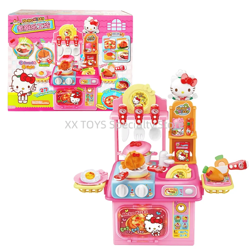 

Hello Kitty My Dream Kitchen Deluxe Kitchen Appliance Toys with Sound and Light Effects Girls Play House Toys Family Kitchen Toy