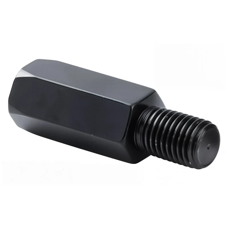 2 Stück Schwarze Verlängerte Motorrad-Rückspiegeladapter M10 10mm RH/LH Links Rechts Gewindeadapter Schrauben – Detail 5