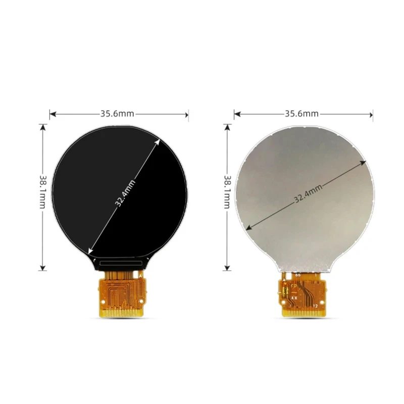 1.28 inch 1.28” TFT LCD Display Module Round RGB 240*240 GC9A01 Driver 4 Wire SPI Interface 240x240 Resolution Full IPS Round