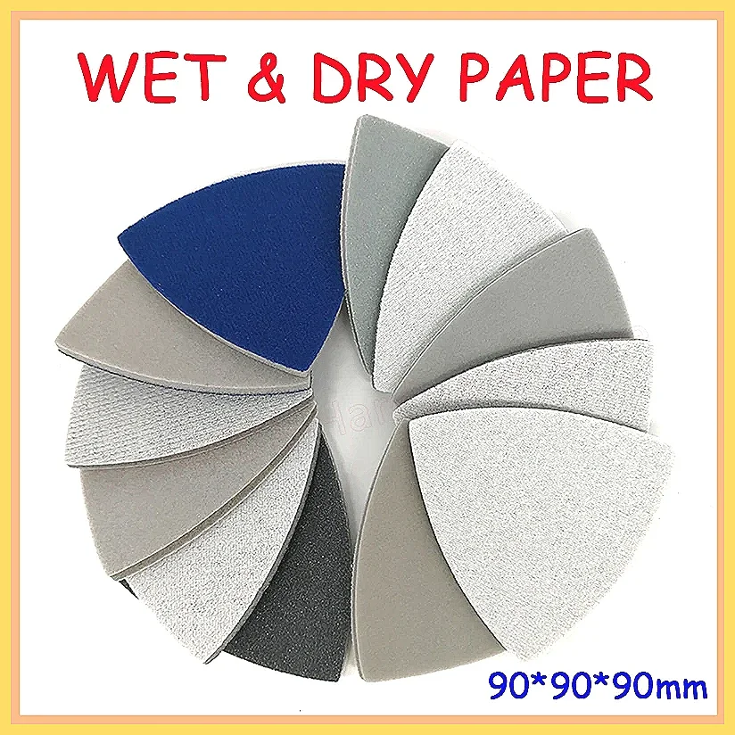 800 1000 1500 2000 5000 Grit Triangular Flocked Sanding Paper Wet Dry Abrasive Polishing Sandpaper for Grinding