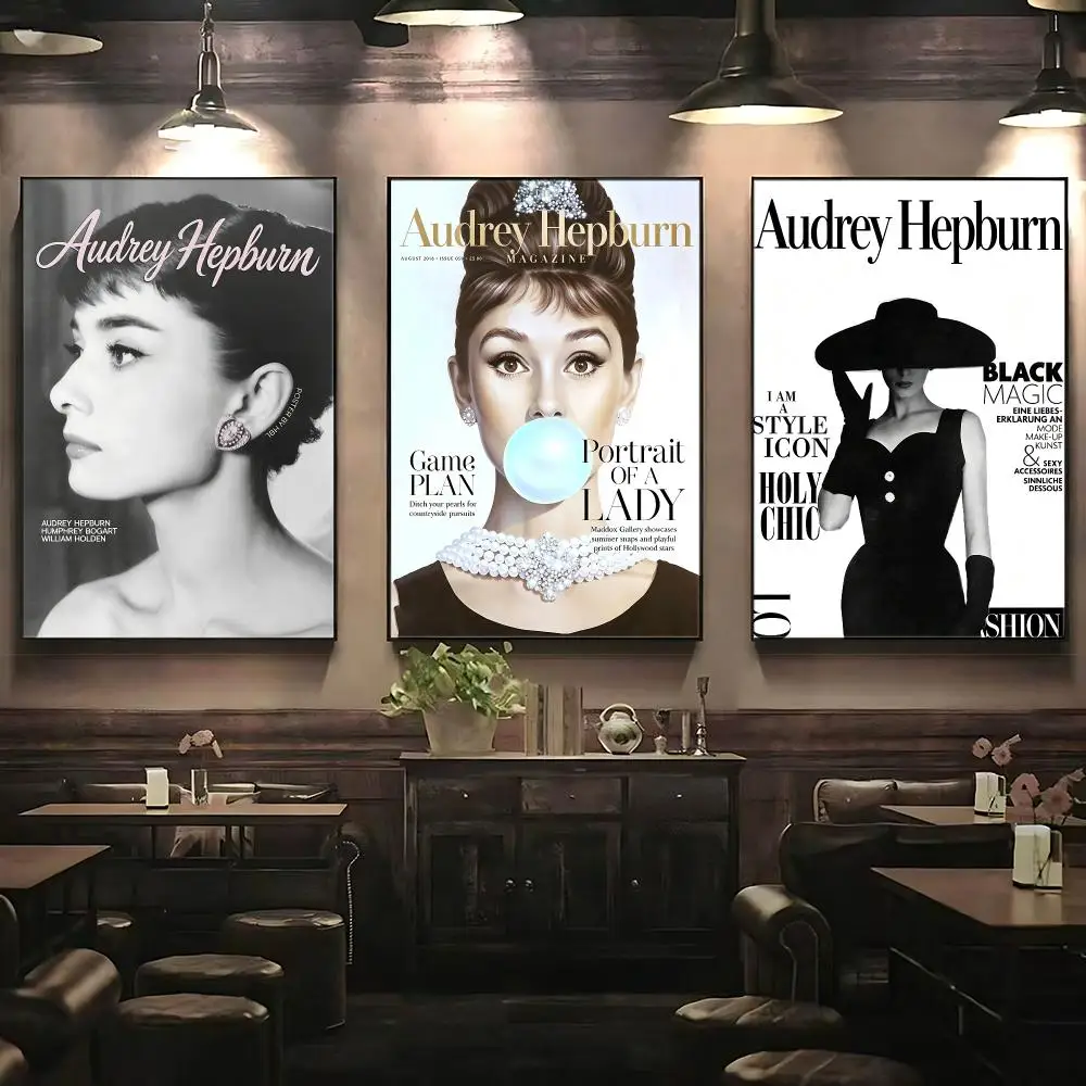 actor Audrey Hepburn Poster Poster HD Printing Premium Style for Home Decor for Bedrooms Hallways Cafes Gift