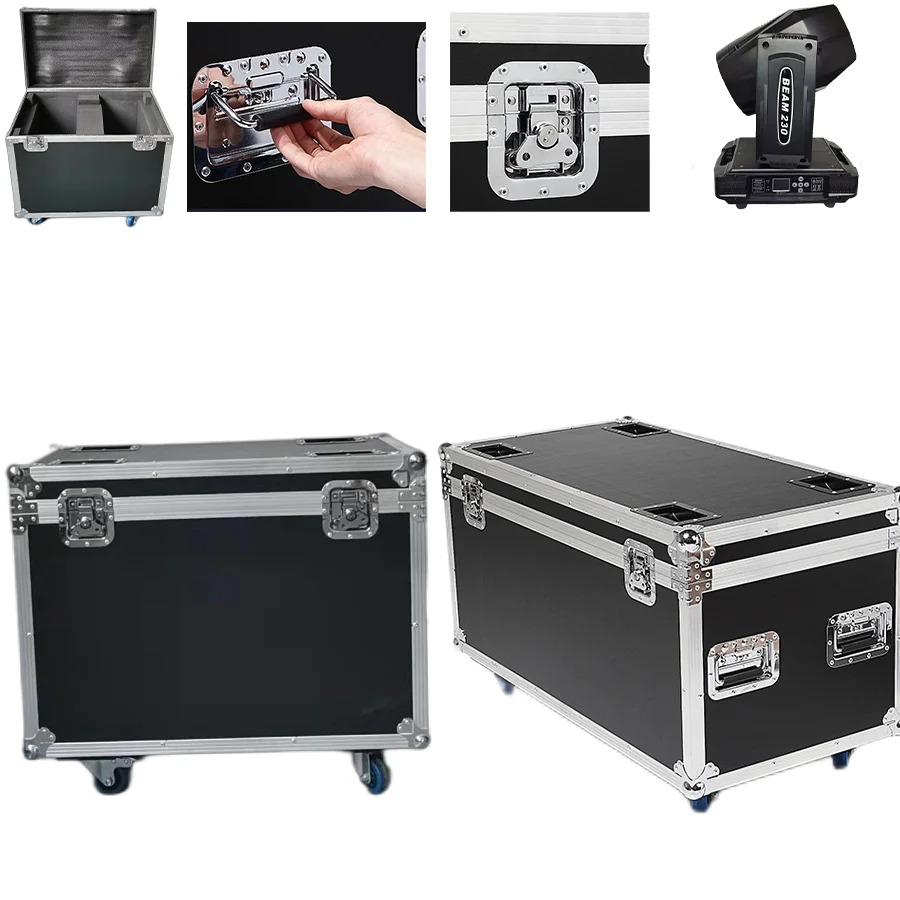 2Pcs 230W 2in1 Light Flightcase Stage Light Case For Beam Light 7R 230W Moving Head Light Effect Machine Dj Party  Wedding Night