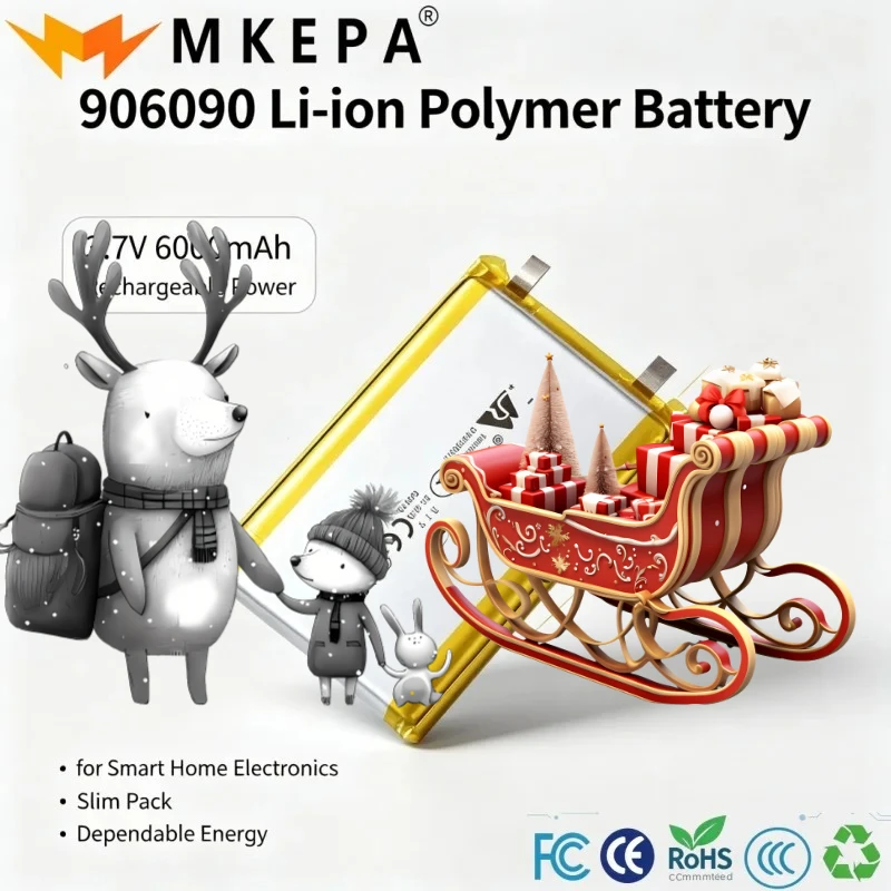 Brand New 906090 Li‑polymer Battery 3.7V 6000mAh Long Lasting Core Power Source For Smart Home System Equipment