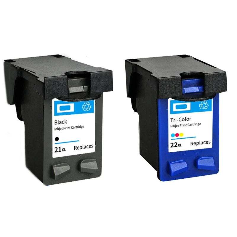 1Set Remanufactured Ink Replacement Cartridge For HP 21 HP 21XL 22 XL For Deskjet Envy D1520 D1550 F2240 F2250 Printer