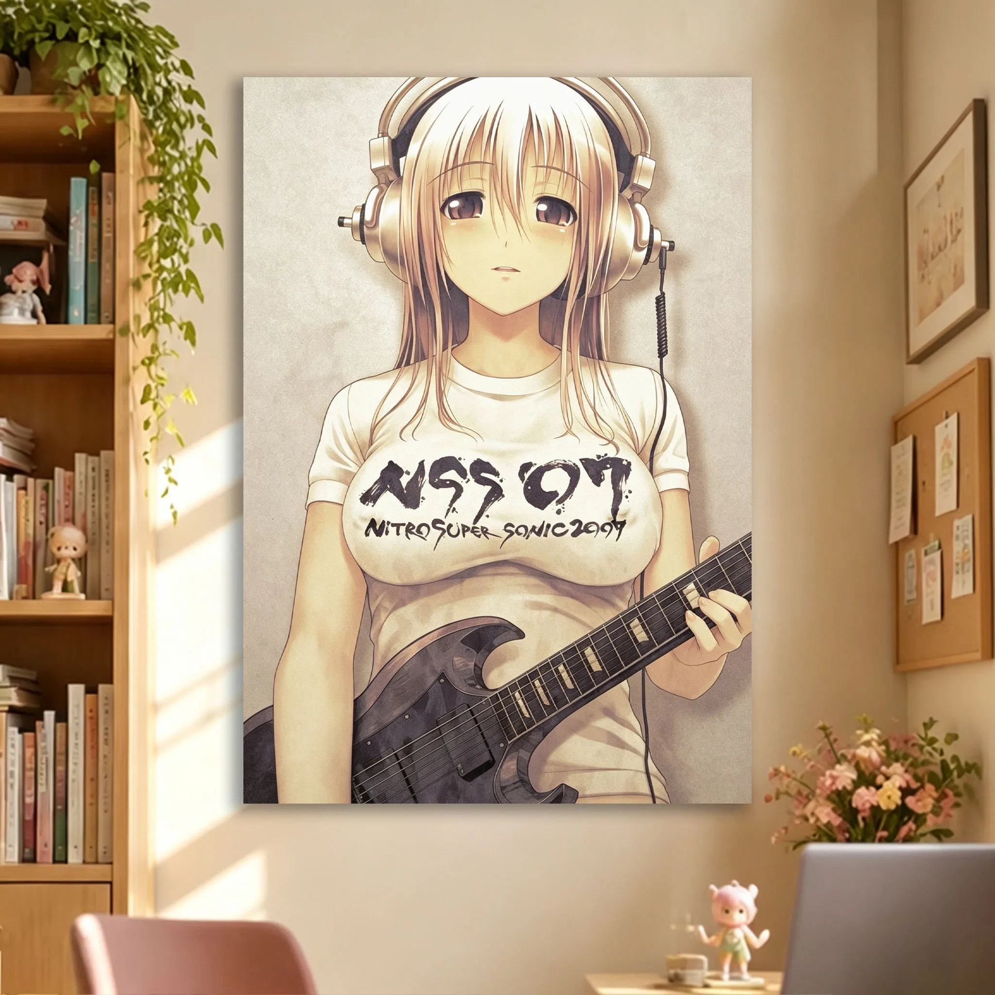 Super Sonico Tapestry Vintage Moe Kawaii Distressed Finish Tapestry Gift Wall Hanging for Bedroom House Dorm Room Decor
