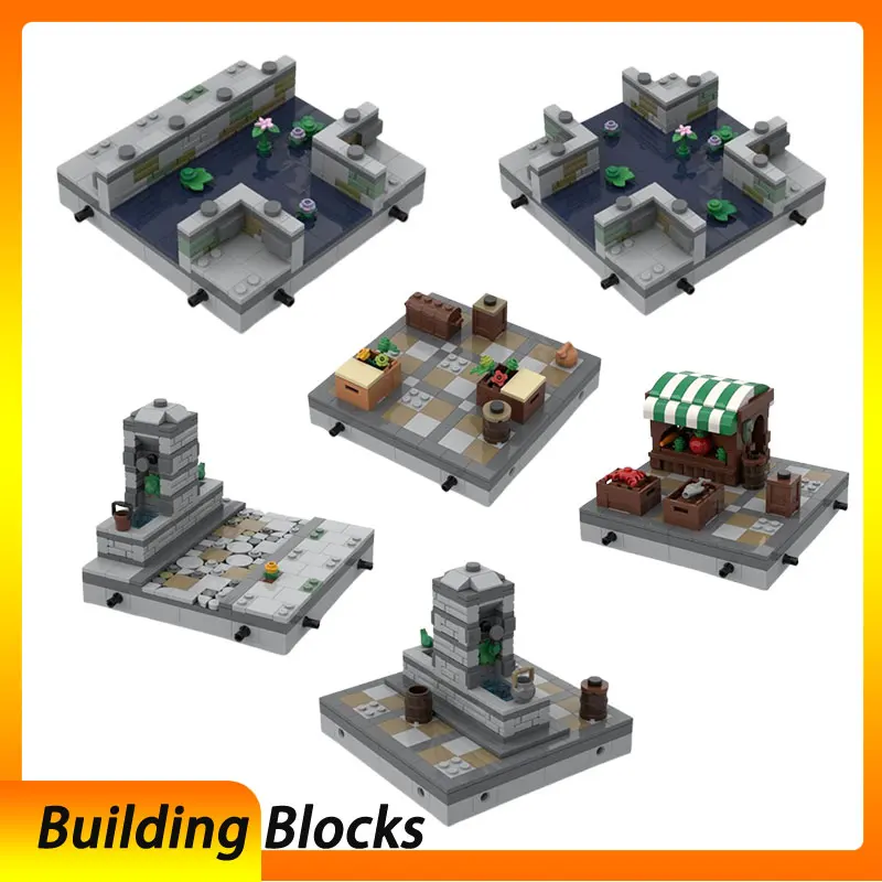 ชุดตัวต่อ MOC-64738 63474 83260 และอาคารยุคกลางอื่นๆ ของเล่นตัวต่อประกอบเองแบบ DIY ชิ้นส่วนขนาดเล็ก ของเล่นเสริมพัฒนาการ ของขวัญ