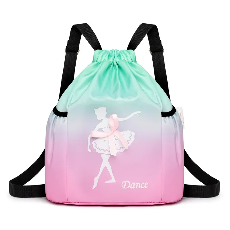 Children\'s Shoulder Bag Sweet Bowtie Backpack for Preschool Girls Fashion Kids Princess Dance Ballet Drawstring School Backpack