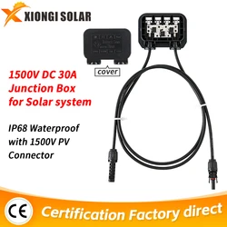 Diode prevention semi-finished solar panel 1500V 30Ajunction box kit, solar photovoltaic panel plug, with plug and cable