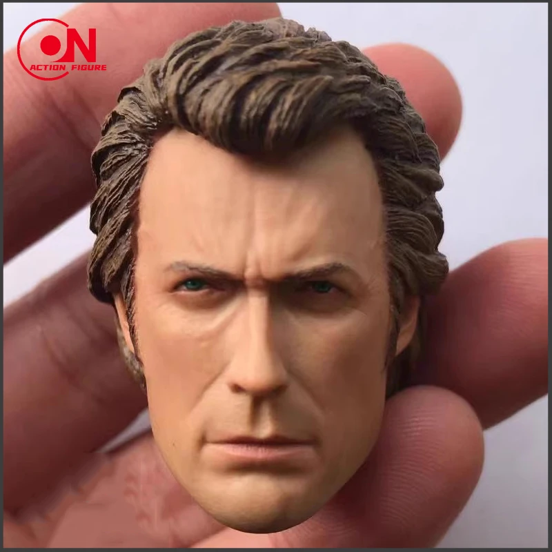 1/6 Scale Police Detective Harry Eastwood Neckless Head Sculpt Carving Model Fit 12'' Male Soldier Action Figure Body Doll