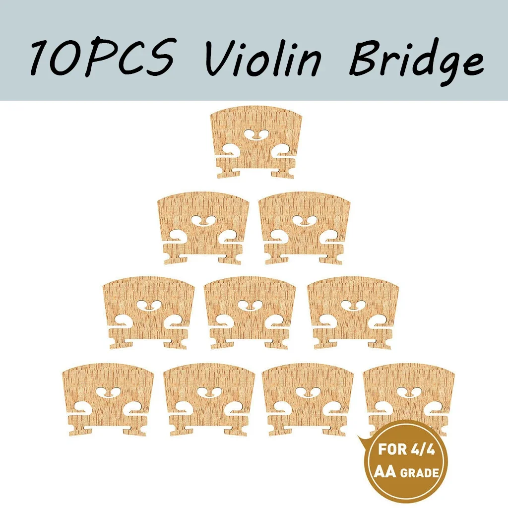 10pcs Violin Bridge AA Grade Maple Wood Regular Acoustic Violin Bridge For 4/4 Violin Family Replacement Accessories