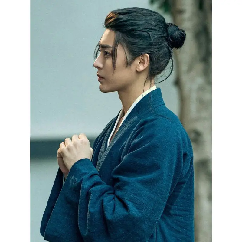 جديد النمط الصيني الرجال الطاوية رداء سترة Wudang جبل الطاوية رداء مجموعة اليومية الطاوية رداء مجموعة تاي تشي ممارسة الملابس