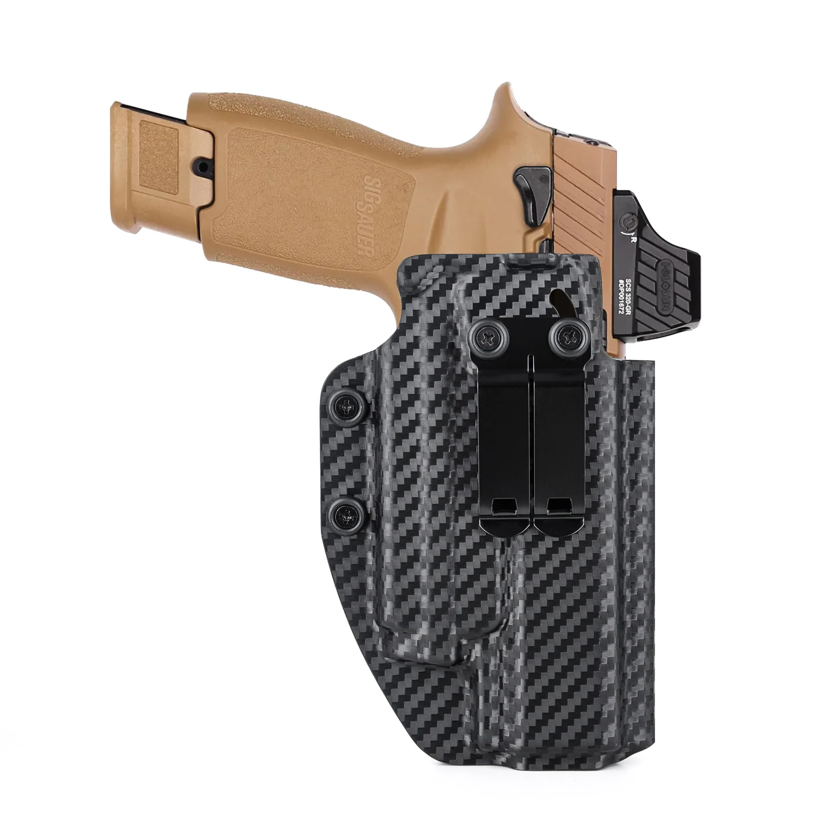 P320 Holster with Light IWB Kydex Holster for Sig P320 M17 X5 Legion Full Size Olight Baldr S Flashlight Inside Concealed Carry